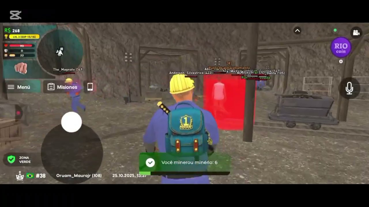 Cómo hacerse rico en RIO RISE TRABAJANDO EN LA MINA 5000000🤑🤑💸🤔