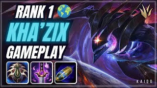 [Rank 1 Kha'zix] How do I snowball on Jungle? I'll show you. | Kaido w/ Commentary