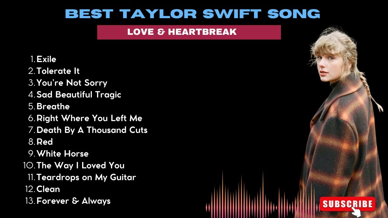 BEST TAYLOR SWIFT SONGS – LOVE & HEARTBREAK