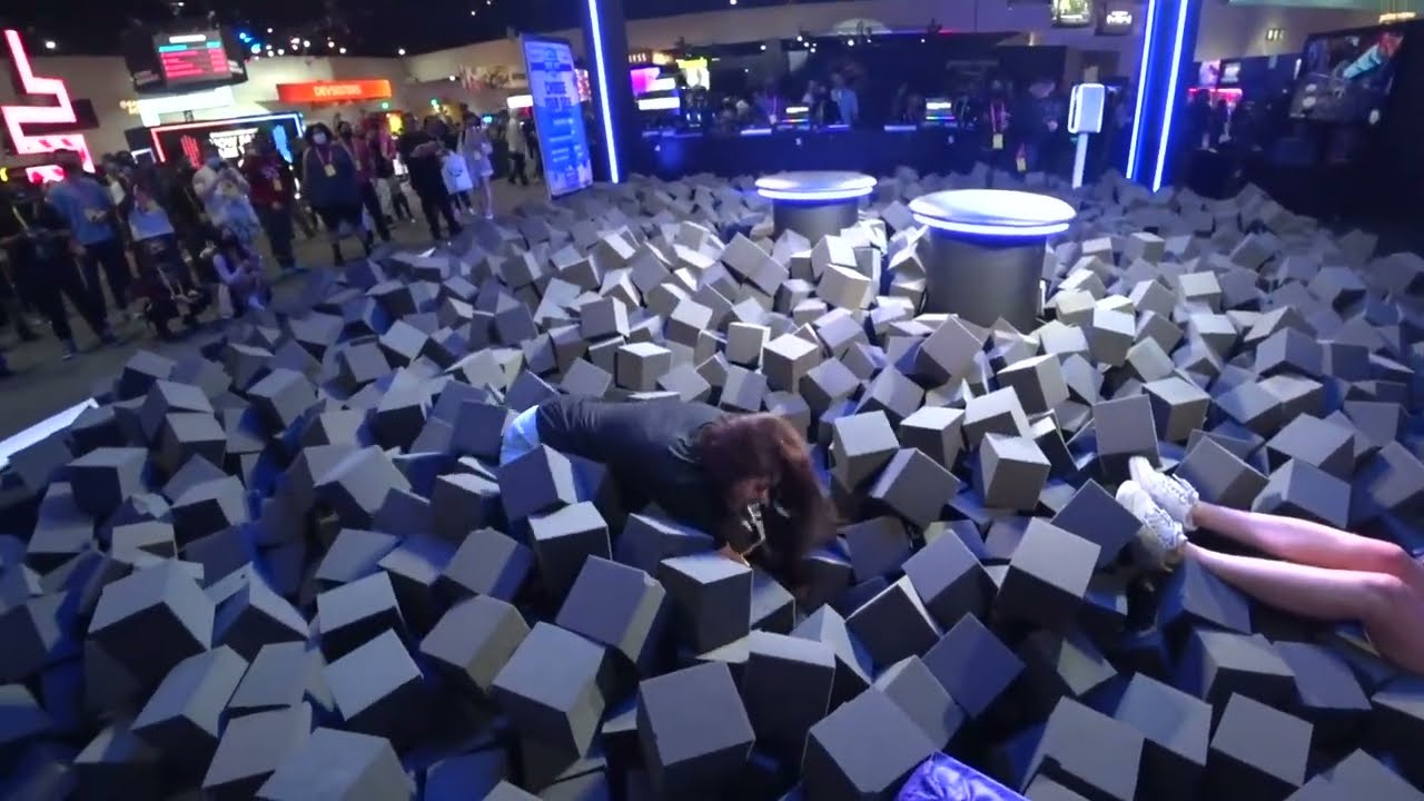 Adriana Chechik injury from jumping into the foam pit at TwitchCon 2022.Wis...