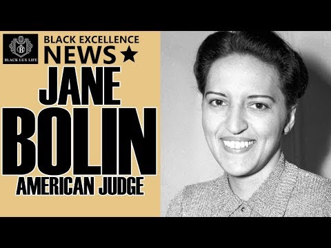 Black Excellist News: Jane Bolin - First African American Female Judge