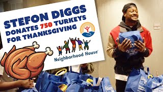 Stefon Diggs Donates 750 Turkeys for Thanksgiving