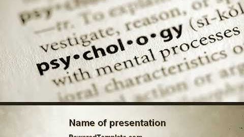 Definition Of Psychology PowerPoint Template by PoweredTemplate.com