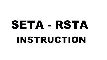 TUTORIAL CX PROGRAMMER : SETA and RSTA instruction