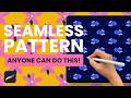 2 Easy Seamless Patterns in Procreate for Beginners | Flower & Fish