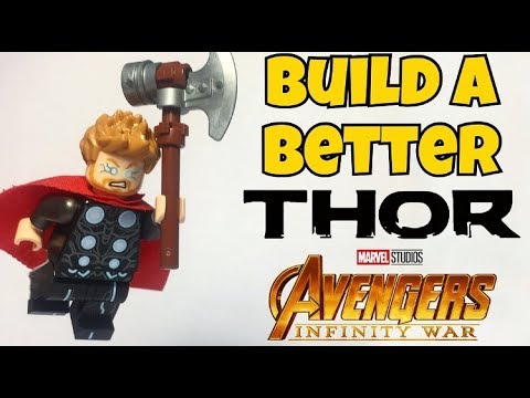 Thor Avengers Infinity War Stormbreaker & Mjolnir Thor Lego Moc Minifigure 