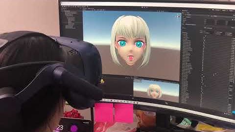 Vive eye and lip tracking recording test in Unity play mode