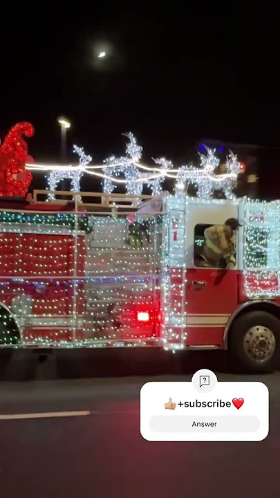 Christmas Fire Truck 2024 #christmas #fire #parade #truck #lights #christmaslights #festival #event