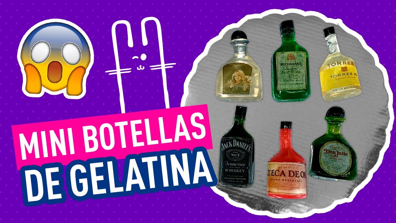 MINI BOTELLAS DE GELATINA 🍾 CON OBLEA DE ARROZ