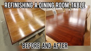 Refinishing a Dining Room Table | Furniture Restoration Repair How to | John Bear Woodworking