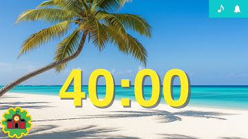40 Minute Classroom Countdown Timer with Piano Music - Relaxing Summer