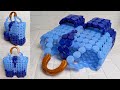 Plastic Bottle Caps Craft Idea || Making Handbag From Plastic Bottle Cap || Tas Tutup Botol