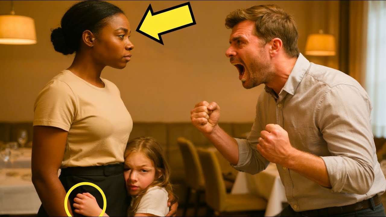 NE LA TOUCHE PAS… SERVEUSE AFFRONTE LE PÈRE CRUEL POUR PROTÉGER LA FILLE DE LA MILLIONNAIRE
