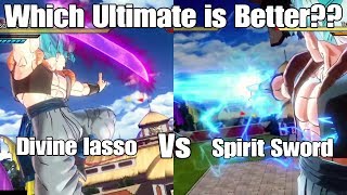 Xenoverse 2 Skill Test! Divine Lasso VS. Spirit Sword! Which Sword Ultimate is the Best?? Xenoverse 2 Skill Test! Divine Lasso VS. Spirit Sword! Which Sword Ultimate is the Best??