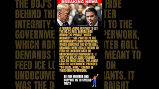 BREAKING: Judge Exposes Trump DOJ's Real Motive Behind Voter Roll Demands, Delivers 22nd Straight