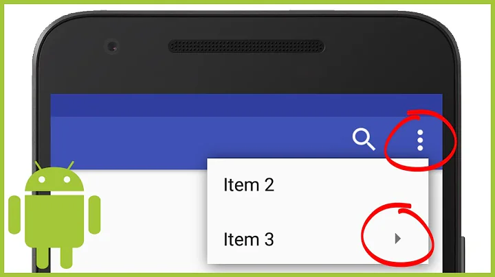 Options Menu with Sub Items - Android Studio Tutorial