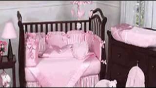 Pink Chenille and Satin Girls Baby Crib Bedding Set by JoJo Bedbathstore, a full service Bed and Bath Shop providing the finest quality Bed and Bath products for over 30 years, brings you this