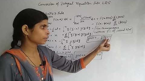 # 02 conversion of integral equation into linear differential equation.