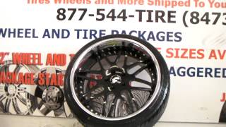 Dubsandtires 20 Inch Forgiato Pinzette Black 3 Piece Wheels Rims Custom Forged Wheels