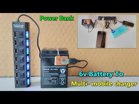 5v USB Multi -Mobile charger from 6v Battery | Big Power Bank