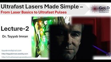 Lecture-2 Ultrafast Laser Course (from basics of lasers to ultrafast lasers) [24-08-25] Part-1