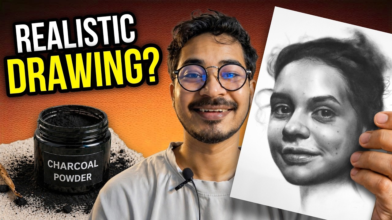 How to use Charcoal Powder For Realistic Drawing ? 😬 - YouTube