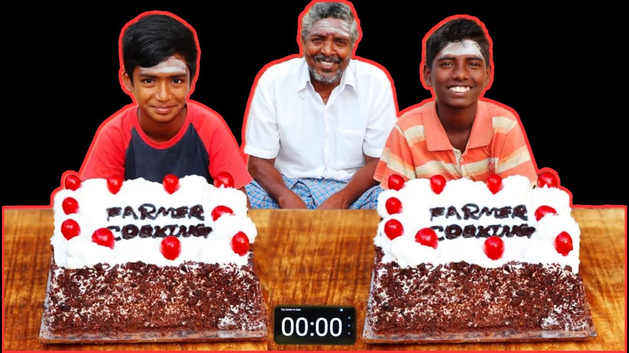 1 KG BLACK FOREST CAKE EATING CHALLENGE 