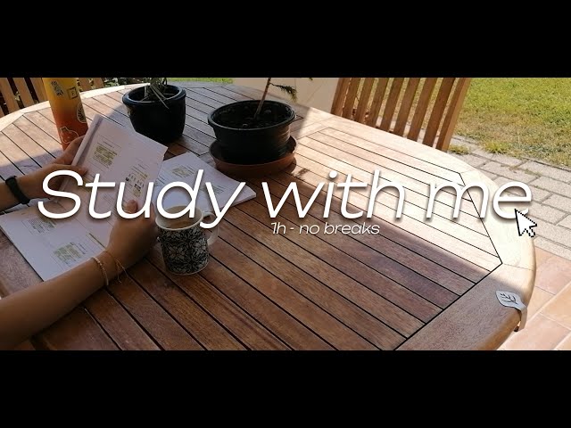 1 HOUR STUDY SESSION - Study with me in this chill sunny morning class=