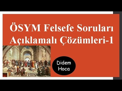 Çözümlü YGS Felsefe Soruları - 1