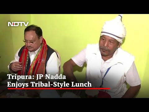BJP Chief Enjoys Tribal-Style Lunch In Tripura - NDTV