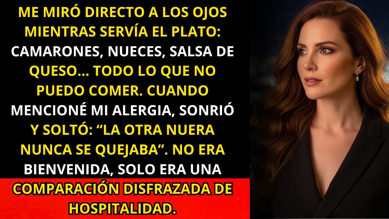 En el almuerzo de bienvenida de mi suegra, sirvió todo lo que me da alergia — “La otra nuera...