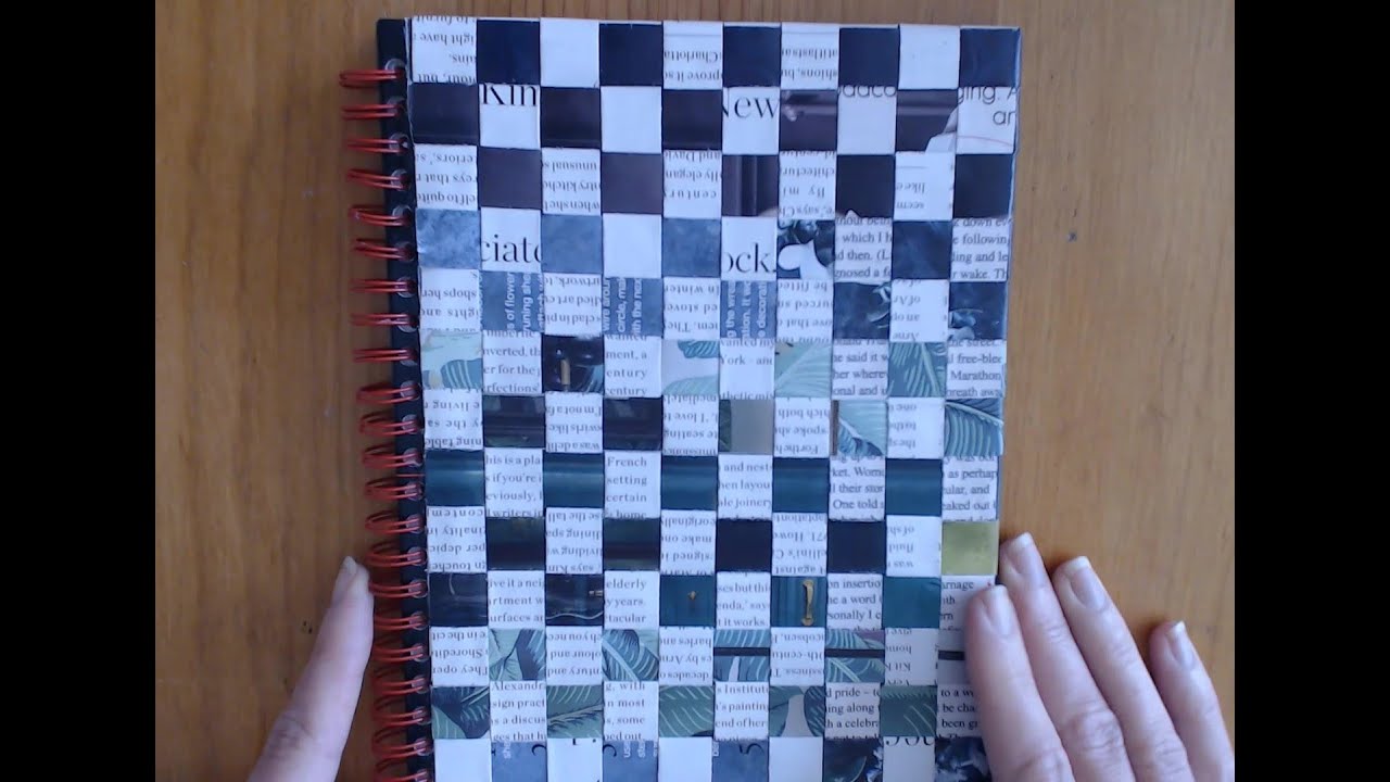Magazine Paper Woven Wrap for a Book or Box - Paper weaving tutorial