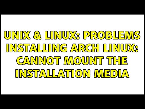 Unix & Linux: Problems installing Arch Linux: cannot mount the installation media