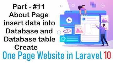 #11 About Page insert data into Database and Database table create | One Page Website in Laravel 10