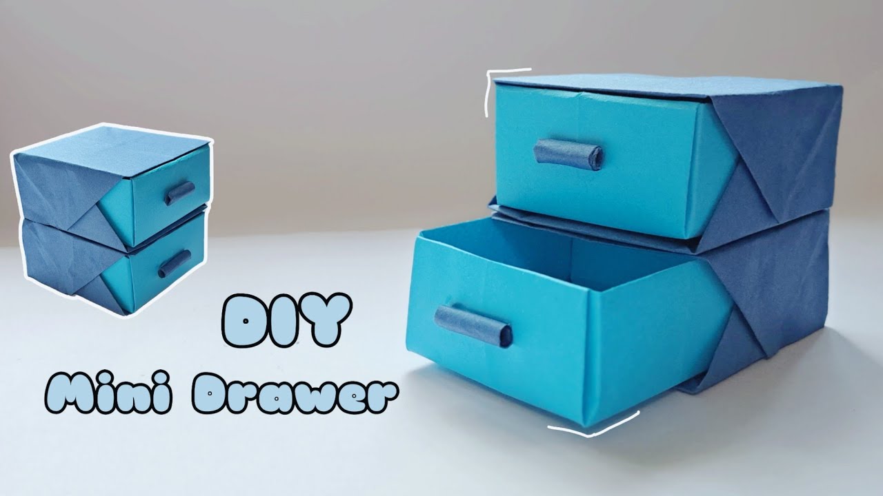 Diy Mini Paper Drawer / Diy Storage Box / Desk Organizer - YouTube