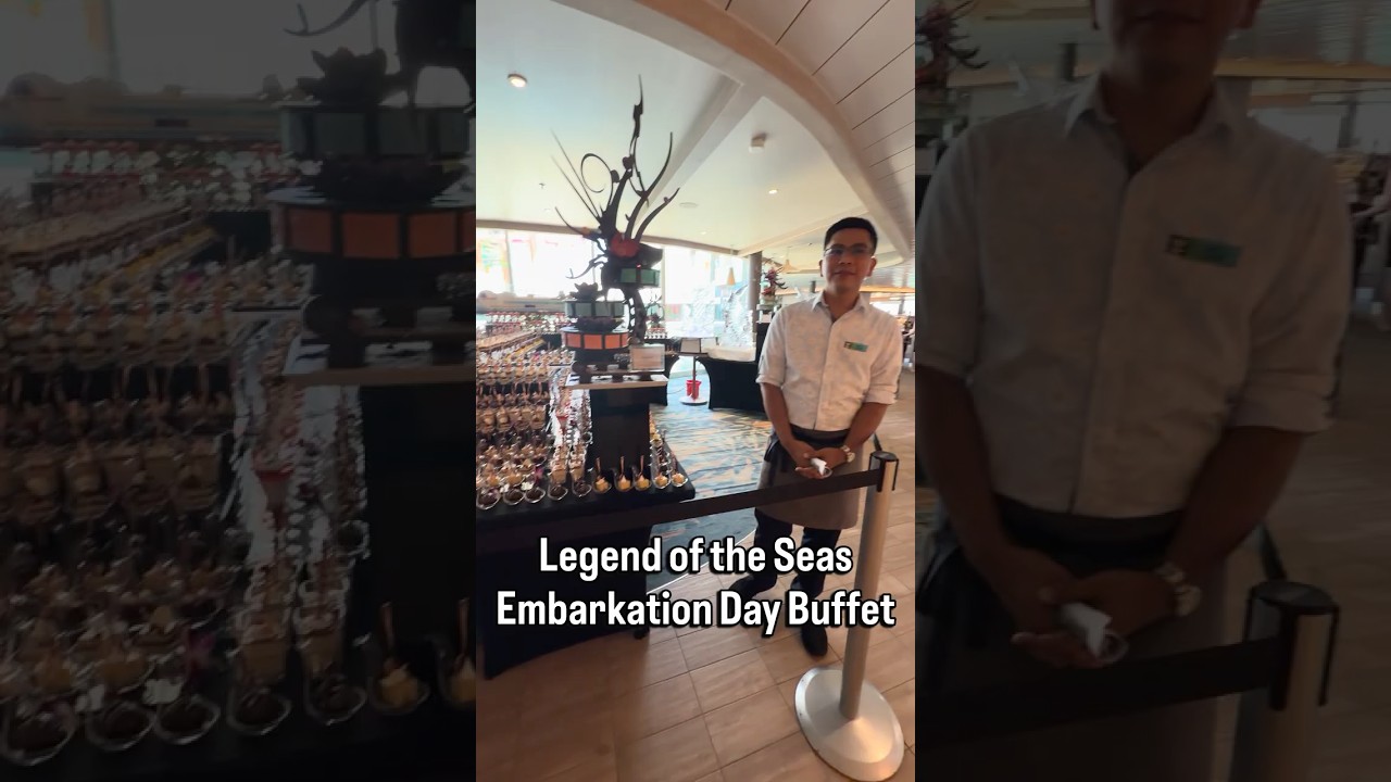 RCCL Legend of the Seas Embarkation Buffet #royalcaribbean #legendoftheseas #cruise #shorts