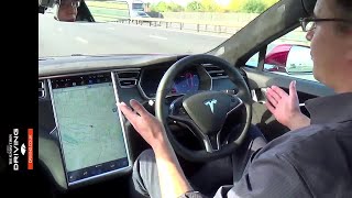 In october, driving took to the m4 motorway berkshire test tesla's new
autopilot autonomous drive system, which is first world switch lan...