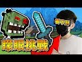 【Minecraft】生存挑戰＃14！矇眼該怎麼辦呢！？戳到苦力怕！ft.毛妹 ⚔️失敗就結束今天的影片⚔️【1.14.4】