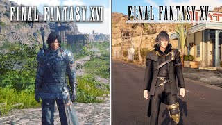 Final Fantasy 16 VS. Final Fantasy 15 - Physics \u0026 Details Comparison