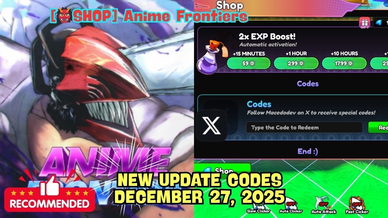 New Update CODES Anime Frontiers Roblox, December 27, 2025 - YouTube