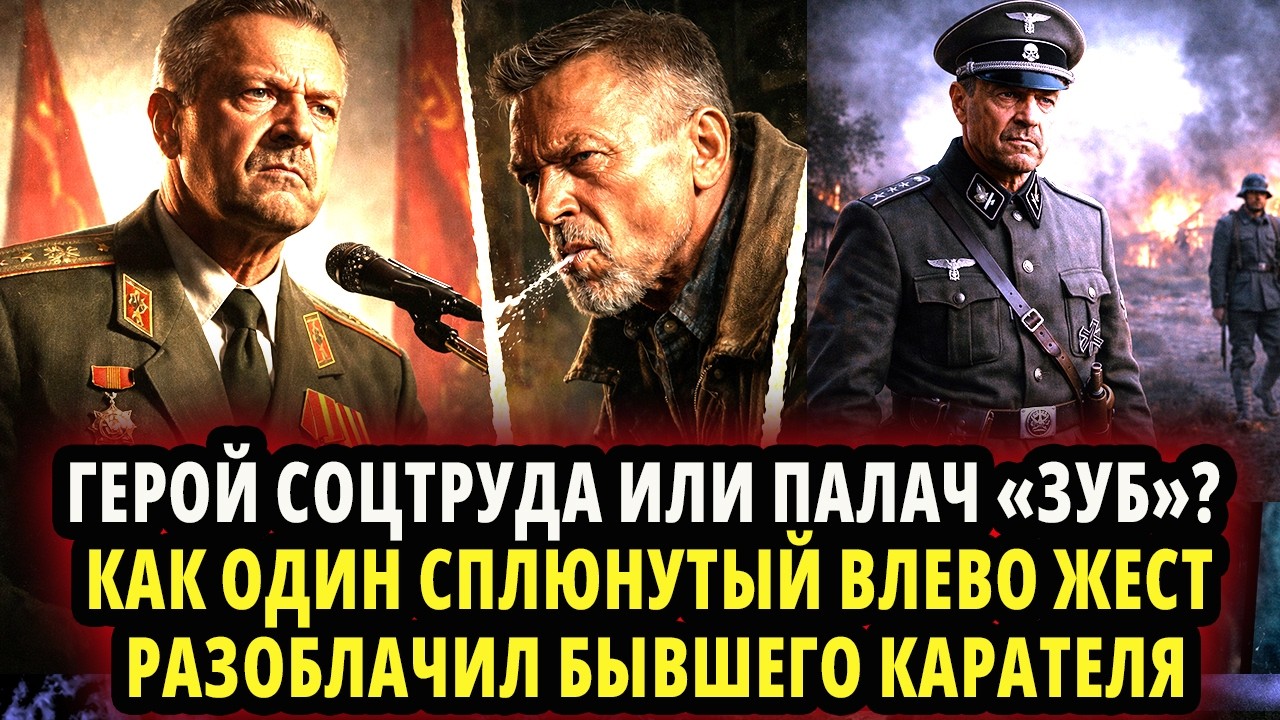 ГЕРОЙ СОЦТРУДА ИЛИ ПАЛАЧ «ЗУБ»? КАК ОДИН СПЛЮНУТЫЙ ВЛЕВО ЖЕСТ РАЗОБЛАЧИЛ БЫВШЕГО КАРАТЕЛЯ