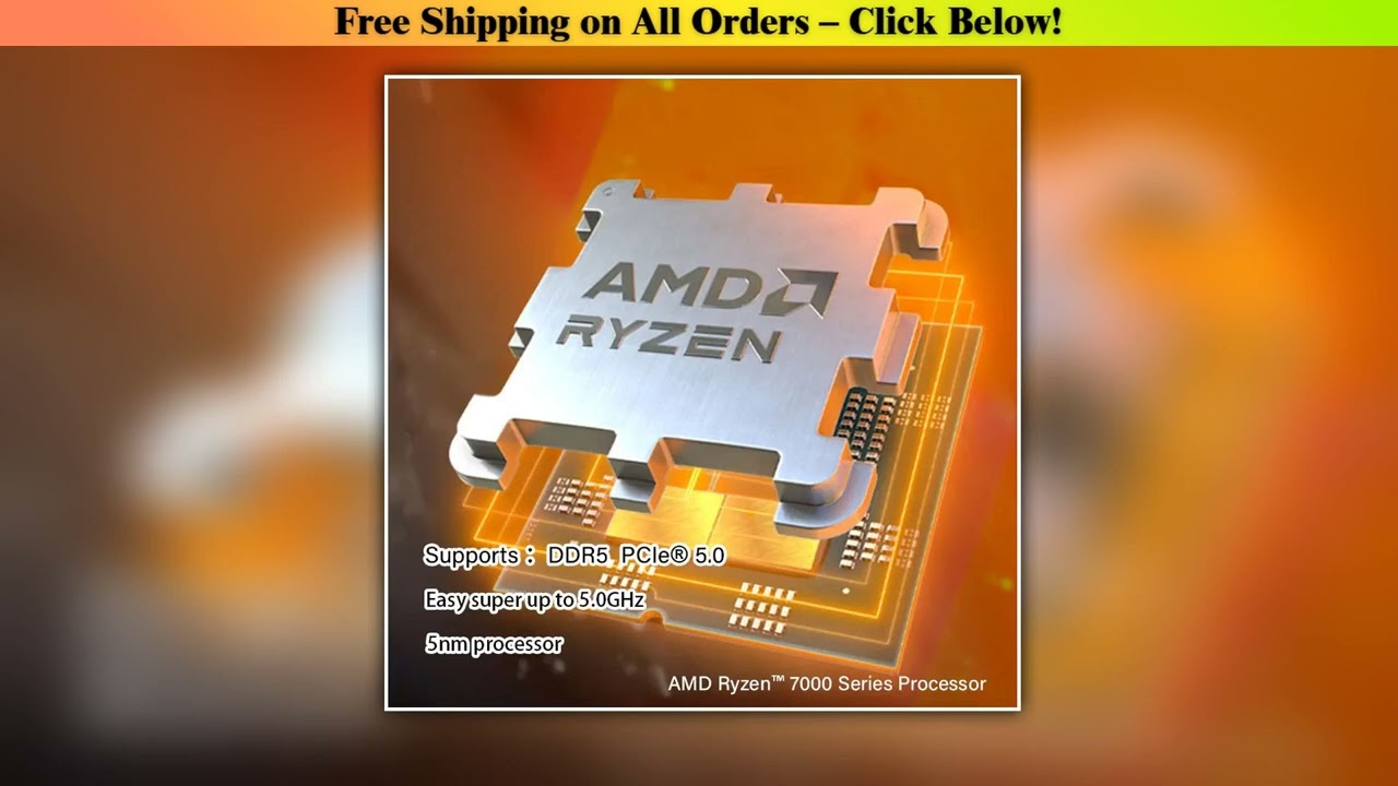 AMD Ryzen 7 7700 CPU R7 7700 5.3GHz 8-Core 16-Thread 40MB Game Cache Socket AM5 Desktop Processor