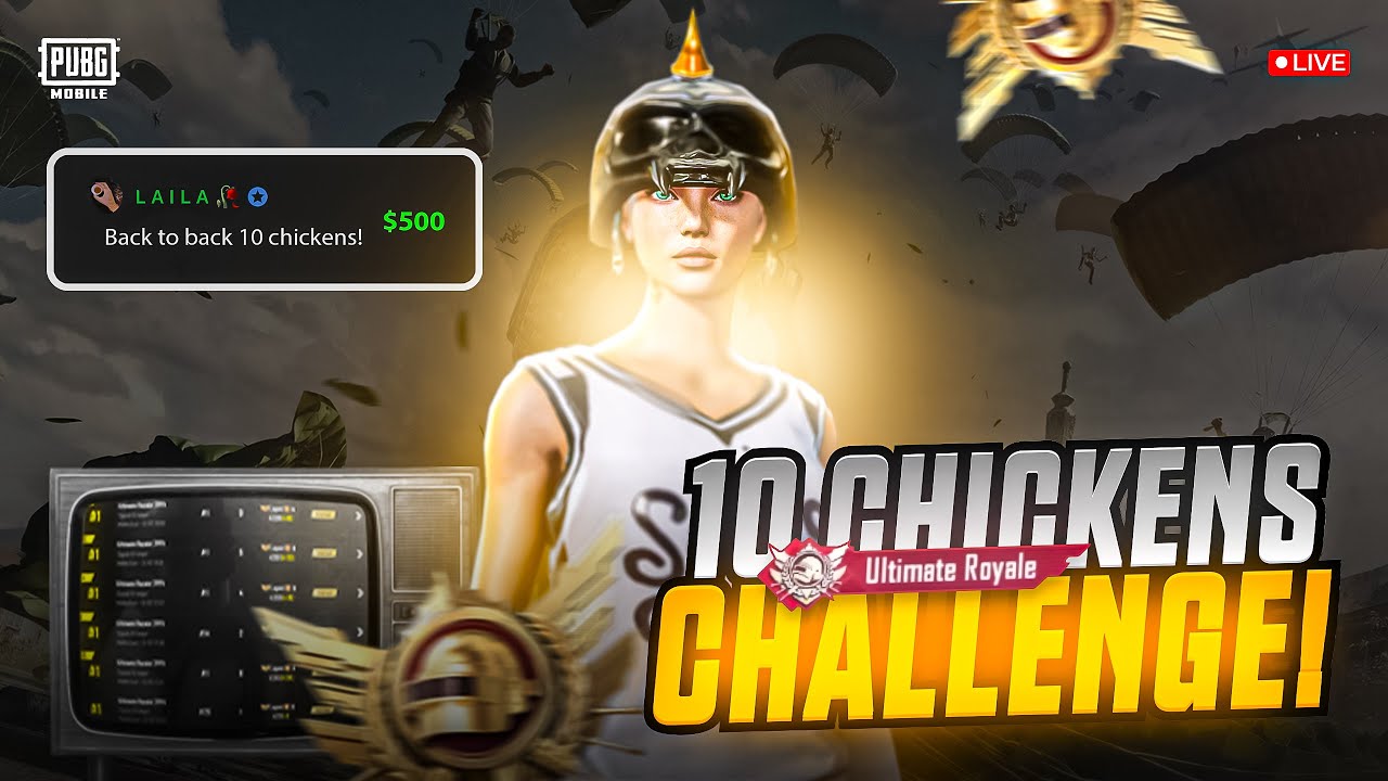 500$ CHALLENGE BACK TO BACK 10 CHICKEN IN TOP RANKING | Live Rank Push with  HowFrankyLive