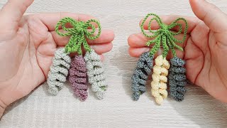 كروشيه وريقات الشجر / الأزهار How to crochet leaves branches tutorial