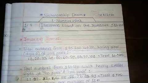 Std-5th | Scholarship Exam-Maths | 1.Number work|1.4-Questions based on numbers 1 to 100
