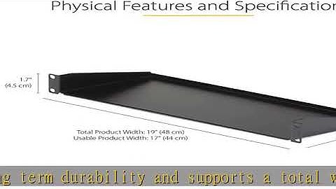 StarTech.com 1U Server Rack Shelf - Universal Rack Mount Cantilever Shelf for 19" Network Equipment
