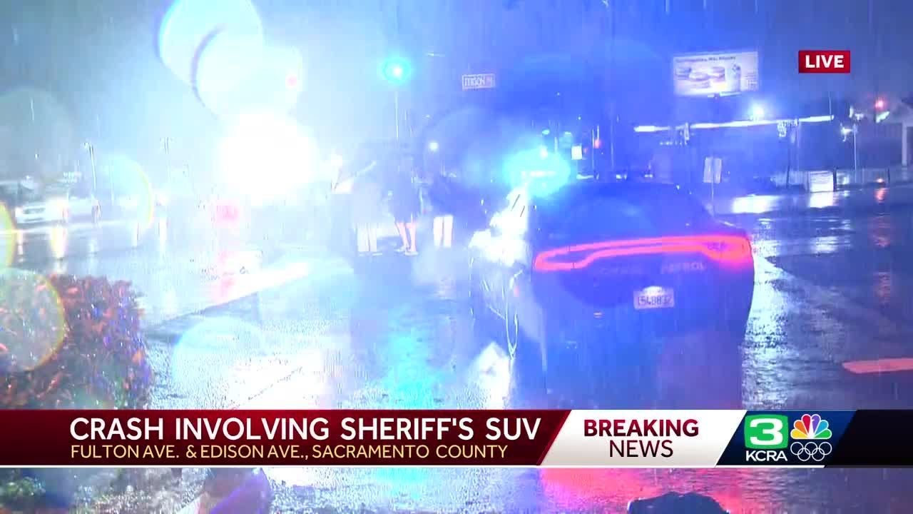 Sacramento County Sheriff's Office vehicle involved in crash while responding to armed robbery