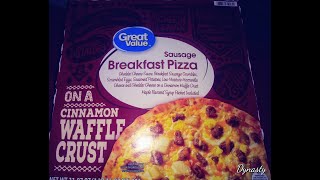 Great Value Sausage Breakfast Pizza On A Cinnamon Waffle Crust