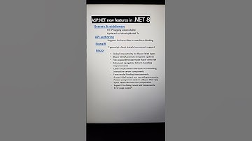 Some of . NET 8 new features
