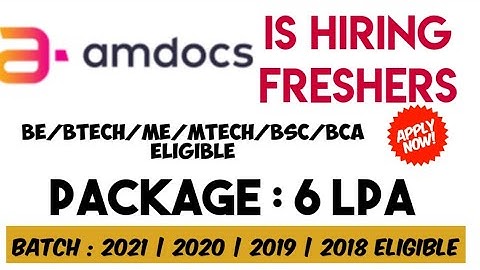Amdocs Off Campus Drive 2021| Work From Home | Amdocs Recruitment | 2018 | 2019 | 2020 | 2021 |